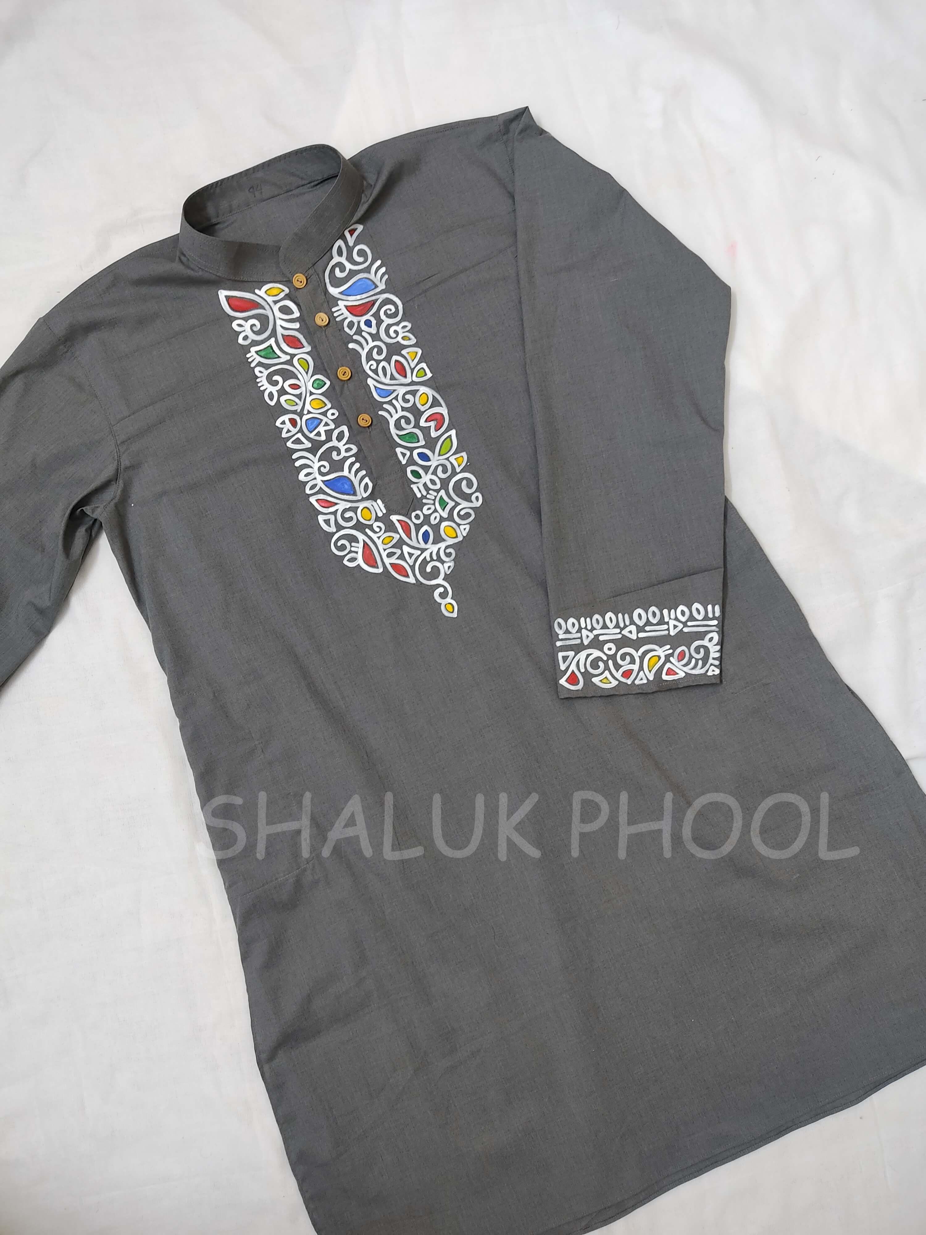 Casual Style Kurta-Dhoti Full Set